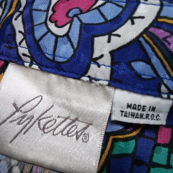 Vintage 70s Pykettes Paisley Hearts Rainbow Disco Button Shirt - Picture 3 of 6